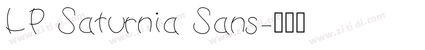 LP Saturnia Sans字体转换